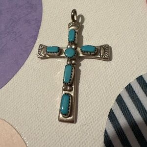 Sterling silver Turquoise inlaid